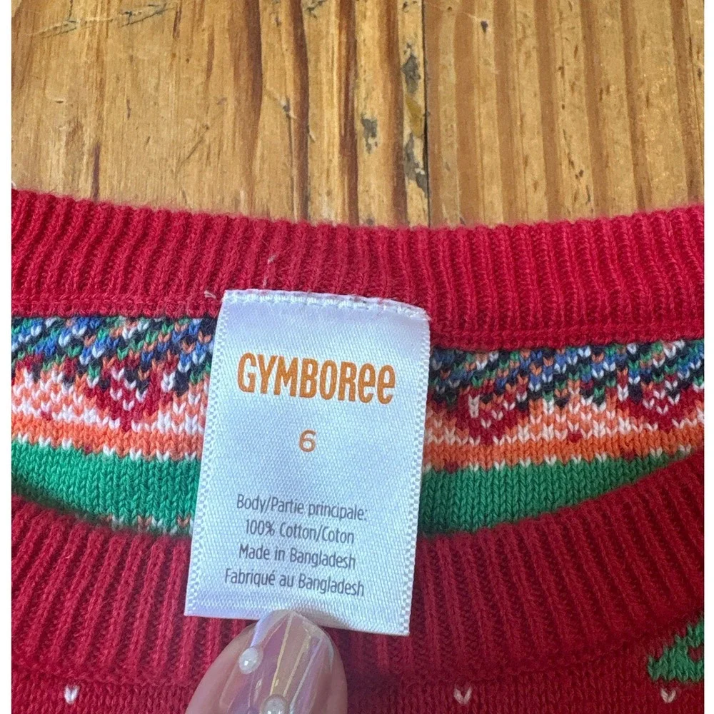 Gymboree Sweater Dress Kids Multicolor Christmas Gingerbread Santa SIZE 6